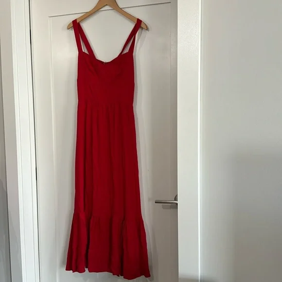 NWT reformation red celestia dress size 8 - Picture 3 of 9
